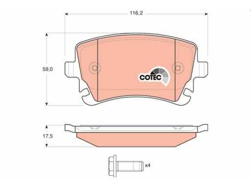 Klocek Hamulcowy Kpl. Gdb1516