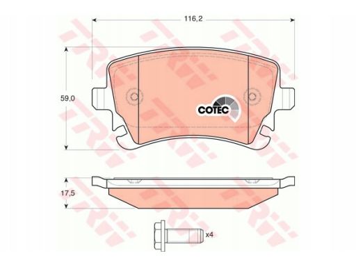Klocek Hamulcowy Kpl. Gdb1516