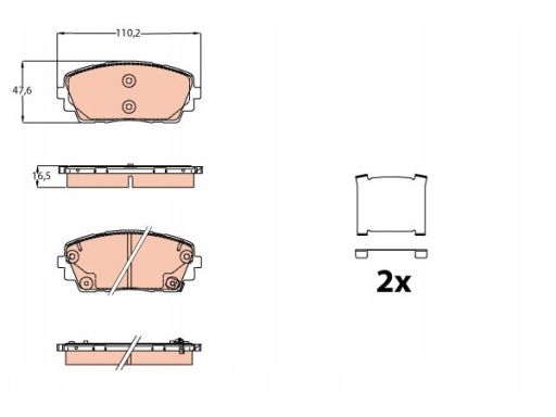 Klocek Hamulcowy Kpl. Gdb2160