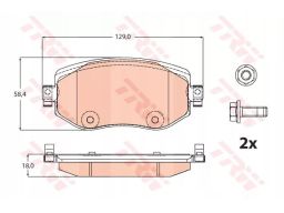 Klocek Hamulcowy Kpl. Gdb2175