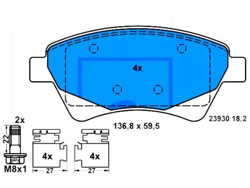 Klocek Hamulcowy Kpl. 13.0460-3815.2