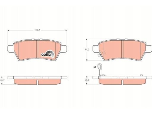 Klocek Hamulcowy Kpl. Gdb3405