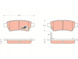 Klocek Hamulcowy Kpl. Gdb3405