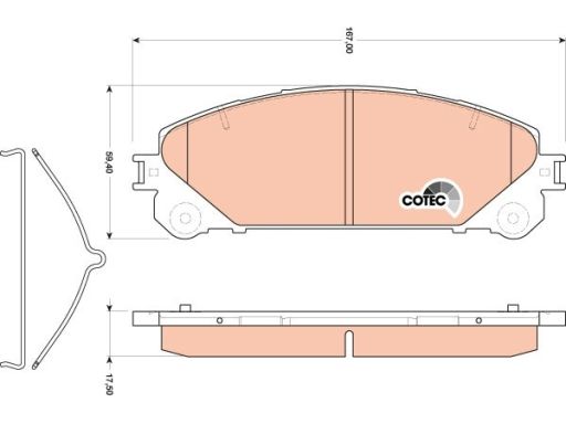 Klocek Hamulcowy Kpl. Gdb3484