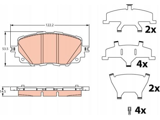 Klocek Hamulcowy Kpl. Gdb2285