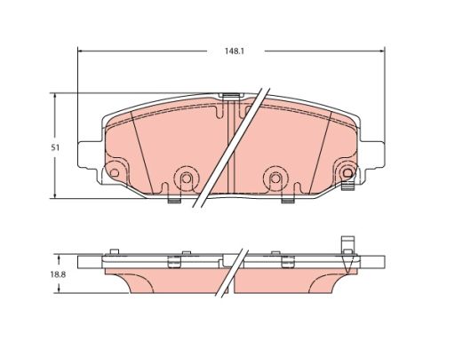 Klocek Hamulcowy Kpl. Gdb2360