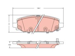 Klocek Hamulcowy Kpl. Gdb2360