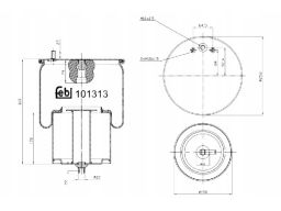 Fe101313 Miech Zawieszenia Pneumatycznego Pasuje Do: Volvo Fh12, Fh16,