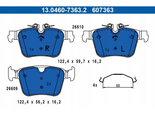 Klocek Hamulcowy Kpl. 13.0460-7363.2
