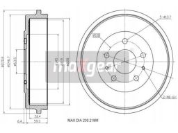 19-3205 Bęben Ham. Ford T. Focus 04- Maxgear