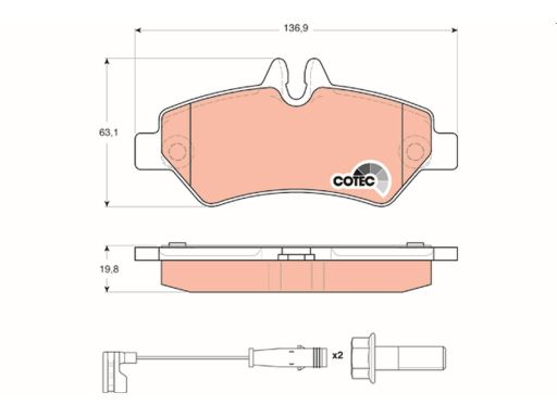 Klocek Hamulcowy Kpl. Gdb1697