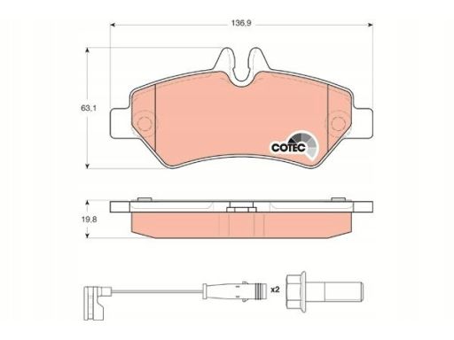 Klocek Hamulcowy Kpl. Gdb1697