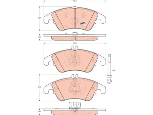 Klocek Hamulcowy Kpl. Gdb1737