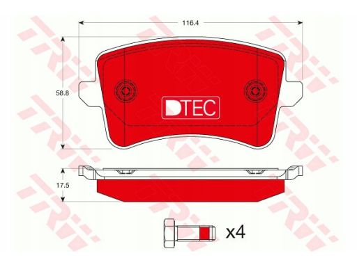 Klocek Hamulcowy Kpl. Gdb1765Dte