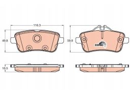 Klocek Hamulcowy Kpl. Gdb1947