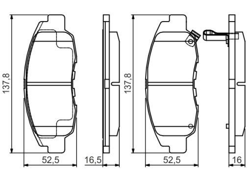Klocek Hamulcowy Kpl. 0 986 495 153