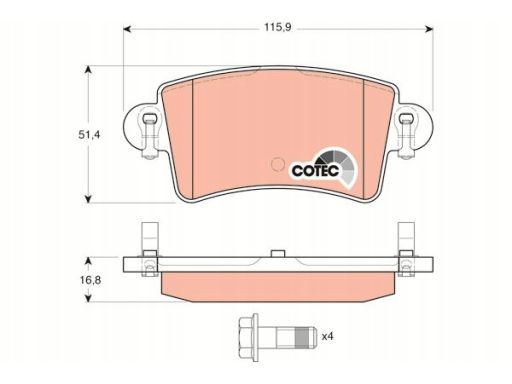 Klocek Hamulcowy Kpl. Gdb1470