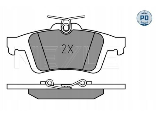 025 241 3717/Pd Klocek Hamulcowy Kpl. Tył (Z Podkładką Wytłumiającą, Z