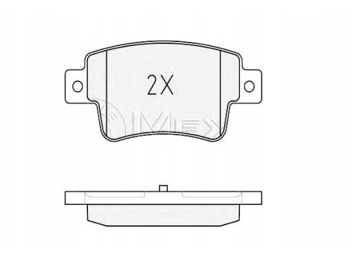 025 243 4917/W Klocek Hamulcowy Kpl. Tył (Z Dodatkami, Z Podkładką