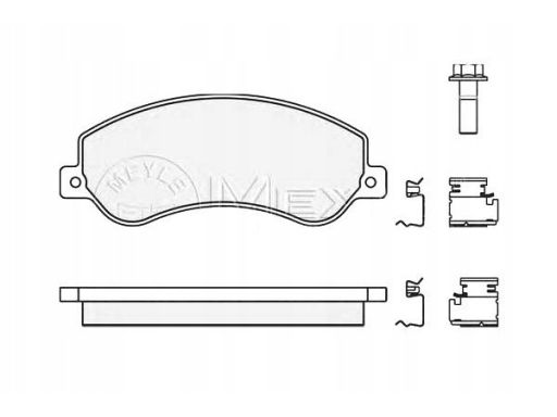 025 244 8419/Pd Klocek Hamulcowy Kpl. Przód , Pasuje Do: Ford Transit,