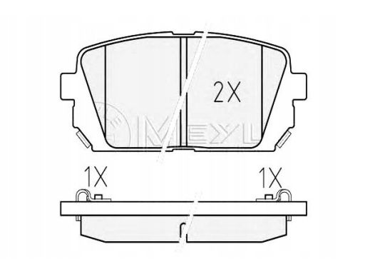 025 244 9116/W Klocek Hamulcowy Kpl. Tył , Pasuje Do: Kia Carens Iii