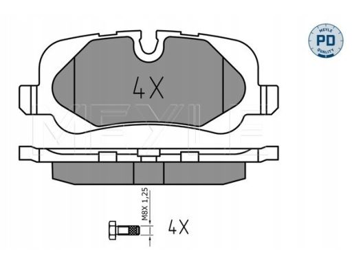 025 241 9217/Pd Klocek Hamulcowy Kpl. Tył , Pasuje Do: Land Rover