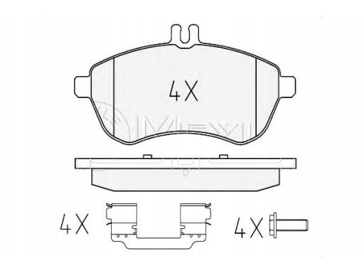 025 243 0620-1/Pd Klocek Hamulcowy Kpl. Przód , Pasuje Do: Mercedes C