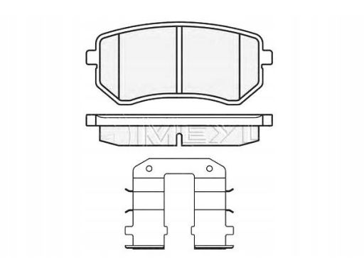 025 242 7614/W Klocek Hamulcowy Kpl. Tył (Z Podkładką Wytłumiającą),