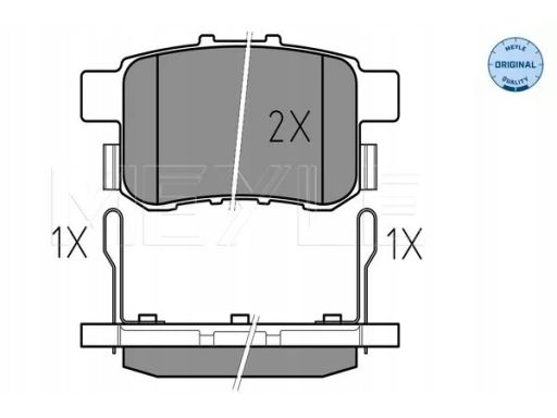 025 244 3514/W Klocek Hamulcowy Kpl. Tył , Pasuje Do: Honda Accord Ix,