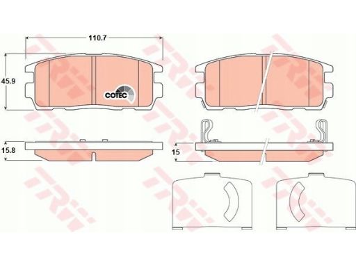 Klocek Hamulcowy Kpl. Gdb1716