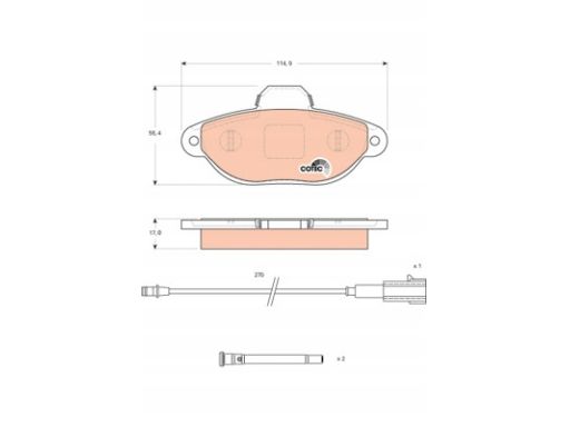 Klocek Hamulcowy Kpl. Gdb1745