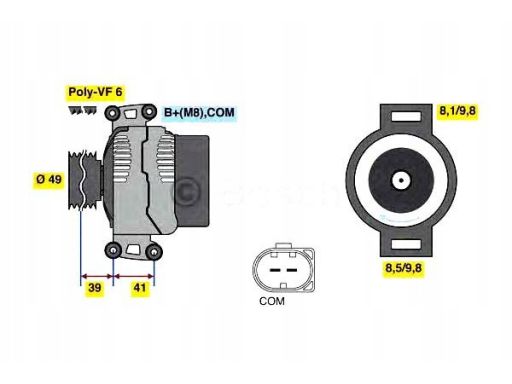 0 986 048 820 Alternator Bosch