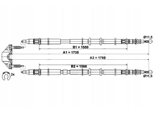 Linka Hamulca Postojowego 24.3727-0785.2