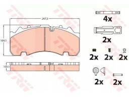 Klocek Hamulcowy Kpl. Luc Gdb5091