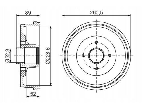 0 986 477 288 Bęben Hamulcowy Bosch