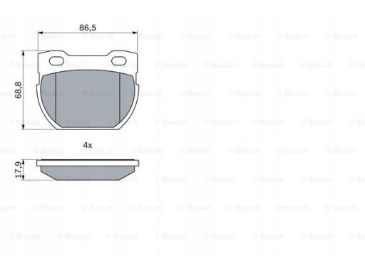 0 986 424 606 Klocek Hamulcowy Kpl. Bosch