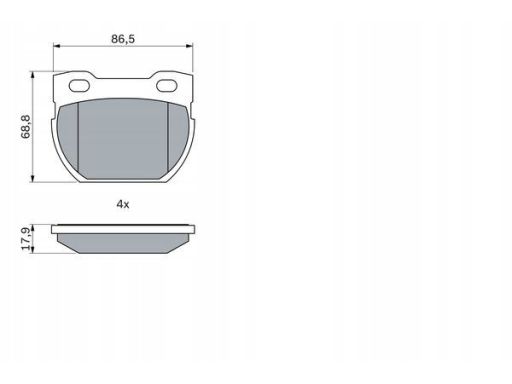 0 986 424 606 Klocek Hamulcowy Kpl. Bosch