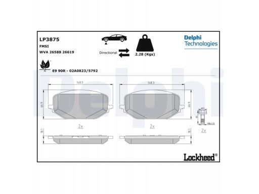 Klocek Hamulcowy Kpl. Lp3875