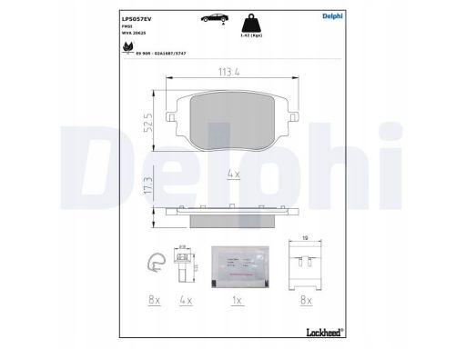 Klocek Hamulcowy Kpl. Lp5057Ev