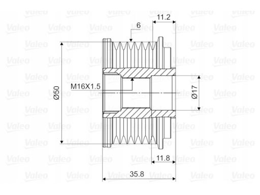 Sprzęgło Jednokierunkowe Alternatora 588019