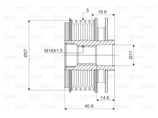Sprzęgło Jednokierunkowe Alternatora 588043
