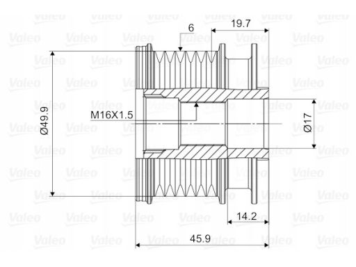 Sprzęgło Jednokierunkowe Alternatora 588031