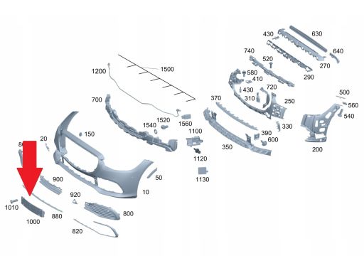 Podkładka Tablicy Rejestracyjnej Mercedes W223 S klasa Oryginał A22388