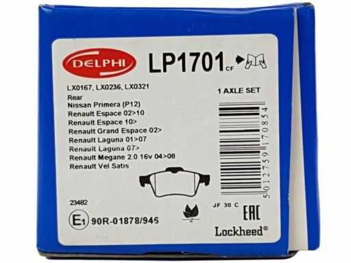 Klocek Hamulcowy Kpl. Lp1701