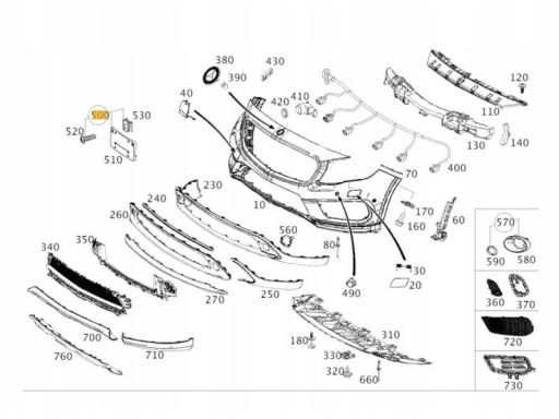 Podkładka pod tablicę zderzak Mercedes X156 GLA A1568801201
