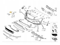 Podkładka pod tablicę zderzak Mercedes X156 GLA A1568801201