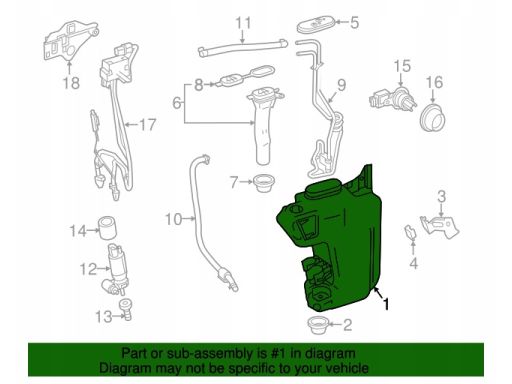 Zbiornik płynu spryskiwaczy ORYGINAŁ Mercedes W231
