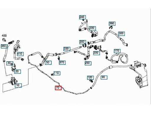 Przewód wody chłodniczy Mercedes W213 W238 C238 OE