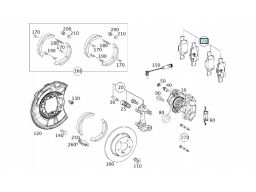 Klocki Hamulcowe Tył Mercedes W211 E Klasa W219 CLS Oryginał A00042096
