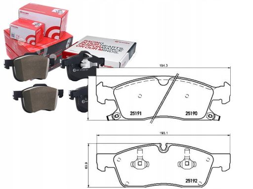 INC Klocki Hamulcowe przód Jeep Grand, Dodge Durango BREMBO